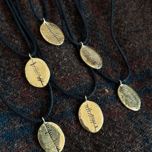 Brass Ogham pendants