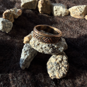 Bronze striped ring (one of a kind)